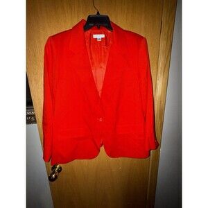 VTG Pendleton Red Wool Blazer Jacket Womens 20W PureVirgin Wool Career Business